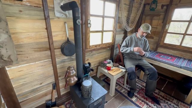 Camping In Heavy Rain And Rainstorm - Hailstorm - 3 Days Overnight In Wooden House -ASMR