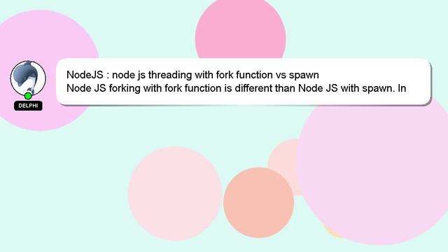 NodeJS : node js threading with fork function vs spawn смотреть онлайн