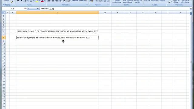 Convertit un texto escrito en MAYUSCULAS a minusculas en Excel 2007 смотреть онлайн