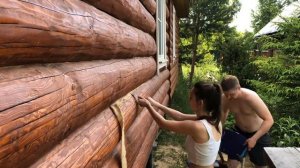 Конопатка и теплый шов для сруба своими руками