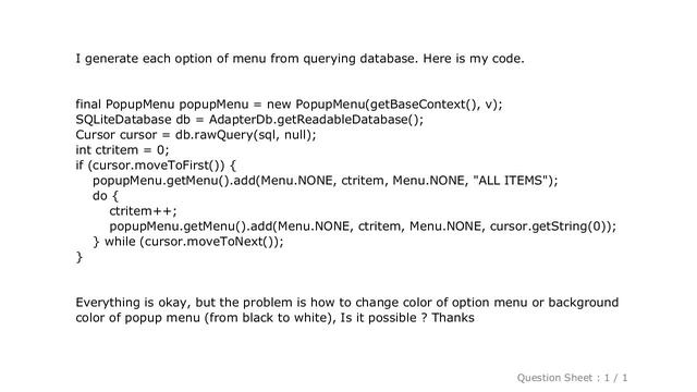 Android : How to change background color popup menu android смотреть онлайн