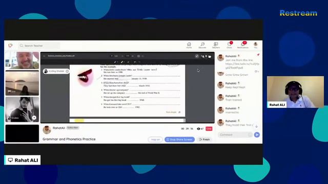 RahatAli's LiveStream from the Hallo app: Grammar and Phonetics Practice смотреть онлайн