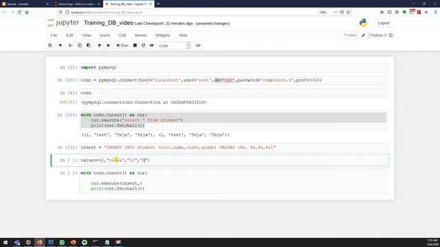 How to insert a record in MySql using Python смотреть онлайн