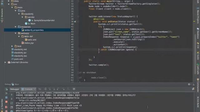 index tweets using Elasticsearch смотреть онлайн