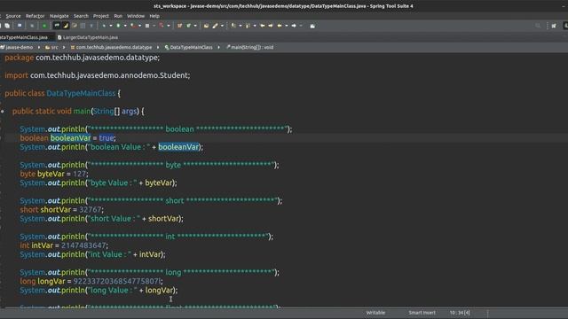 Data Type in Java смотреть онлайн