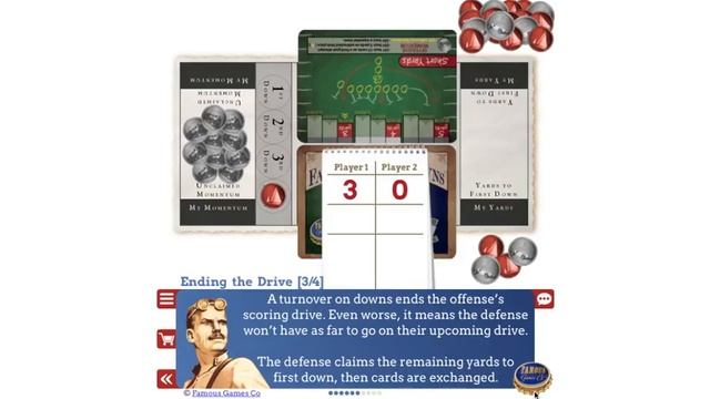 Tutorial - How to play Famous First Downs, an American football card game from Famous Games Co смотреть онлайн