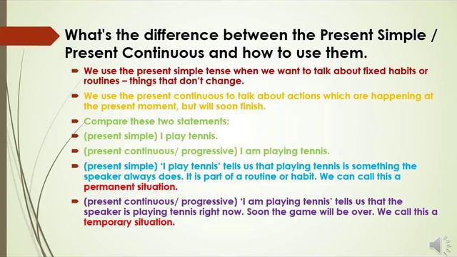 present simple vs present continuous смотреть онлайн