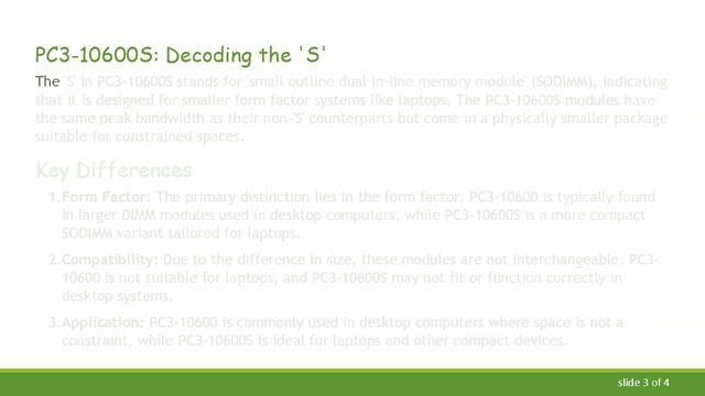Understanding the Difference Between DDR3 RAM PC3-10600S and PC3-10600 смотреть онлайн