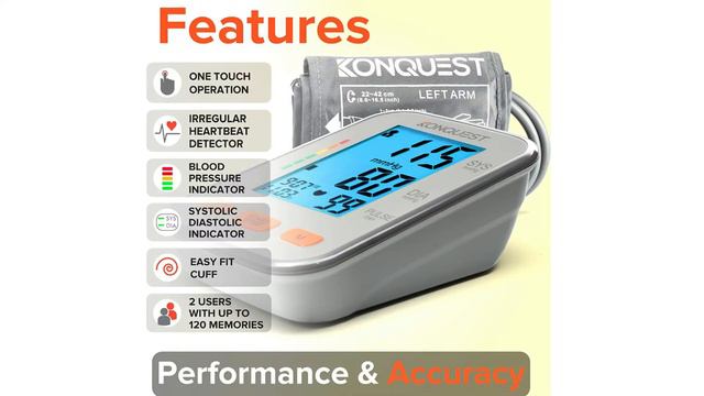 Konquest Automatic Upper Arm Blood Pressure Monitor | riverbluez.com смотреть онлайн