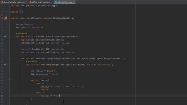 Implement Rate Us Stars using RatingBar | Android Studio смотреть онлайн