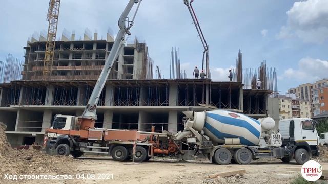Ход строительства 04.08.2021 | ТРИО КОМФОРТ, Рождественская 55 смотреть онлайн