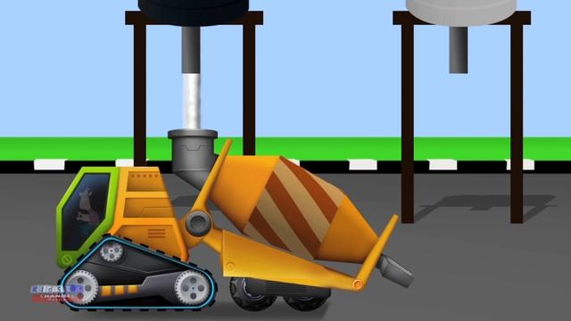 бетономешалка | детский автомобиль | транспортное видео | Cement Mixer | Formation And Uses смотреть онлайн