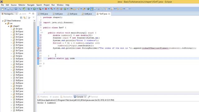 Java Find An Index Of On Number In Array
