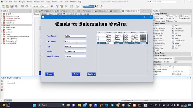 Employee Information System Using JAVA SWING | JAVA Project смотреть онлайн