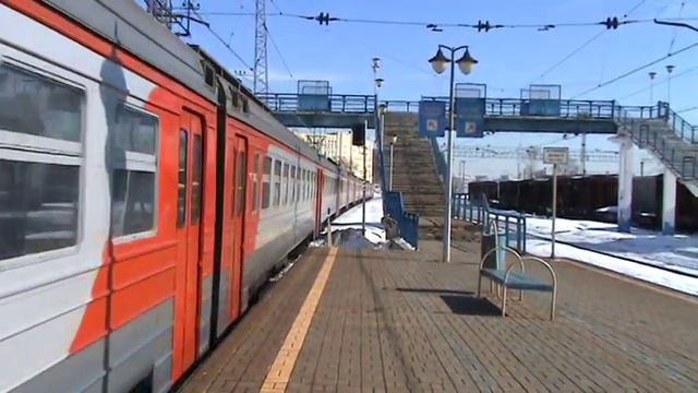 Электропоезд ЭР2Т-7097 станция Москва-Сортировочная смотреть онлайн