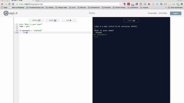Getting input from the Ruby console using gets and chomp смотреть онлайн