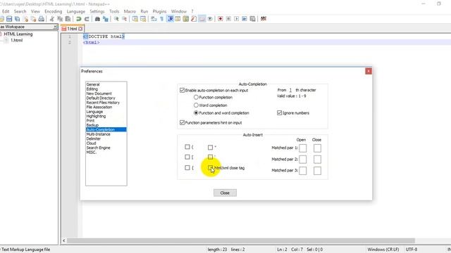 Autocomplete HTML tags in Notepad++ смотреть онлайн