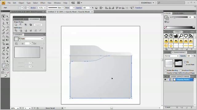 Adobe Illustrator Tutorial: Create a Vector Folder Icon смотреть онлайн