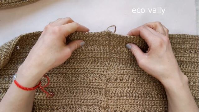 Cногсшибательная джутовая сумочка!Невесомая в руках??. ENG.SUBS. #изджута #сумкакрючком #crochetbag