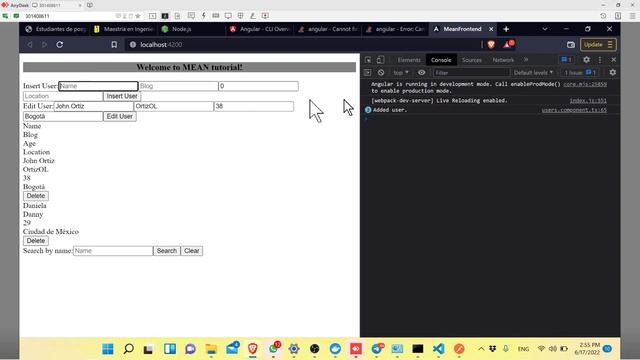 MongoDB Intro: 132 La Aplicación Web de Angular Se Ejecuta Correctamente (Ídem el Backend) смотреть онлайн