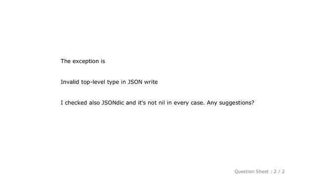 iOS : Invalid top-level type in JSON write смотреть онлайн