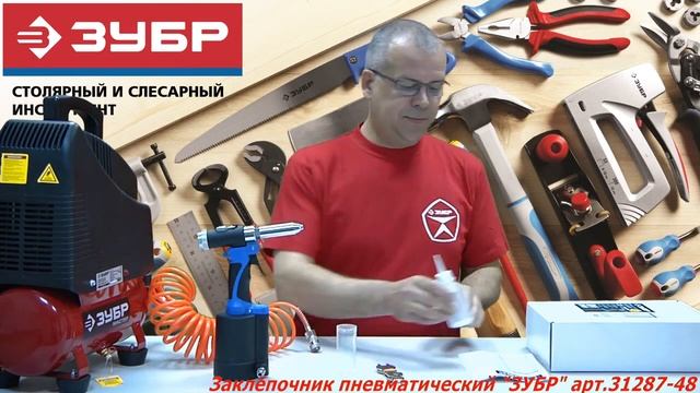 Пневматический заклёпочник Зубр 31287-48 смотреть онлайн