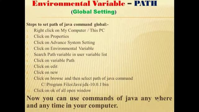 Global Setting of Environmental Variable PATH in Java смотреть онлайн