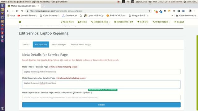 14. Service SEO Details - Setting Services MiniSite on IBizSquare - [Hindi] смотреть онлайн