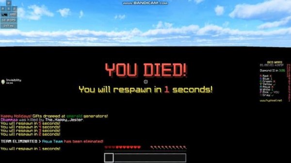 bedwars on the hypixel server