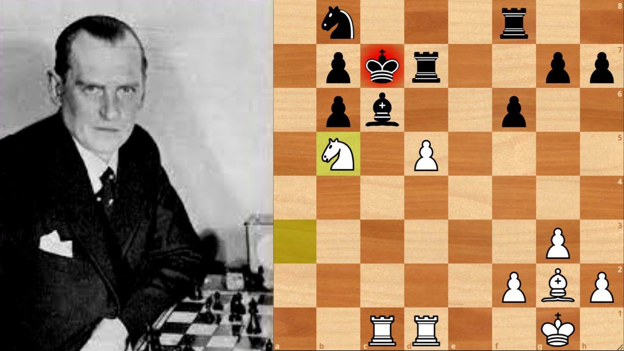 Александр Алехин перекатывает Ефима Боголюбова в отказанном Ферзевом гамбите. Шахматы смотреть онлайн