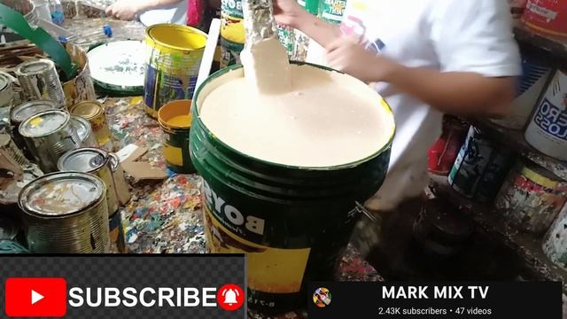Creamy white color paano timplahin/how to mix pastel cream boysen gloss latex paint...mark mix tv смотреть онлайн