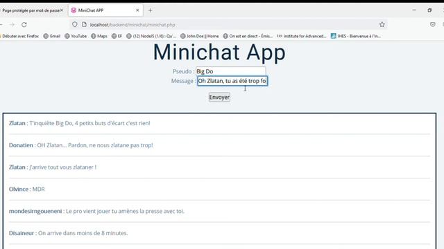 MiniChat APP with PHP MySQL смотреть онлайн