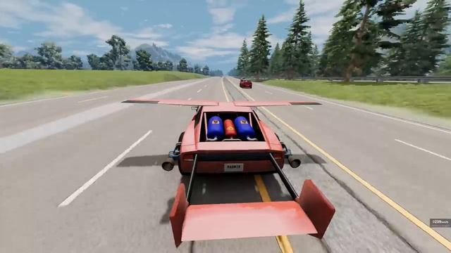 МАШИНЫ БУДУЩЕГО! ЛЕТАЮЩИЕ АВТОМОБИЛИ НА ТРАССЕ | BeamNG.drive