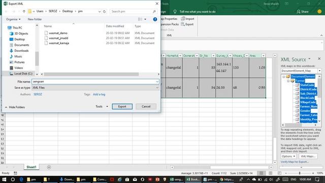 pm kisan yadi excel to xml format смотреть онлайн