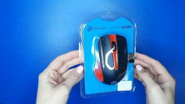 Мышь беспроводная Оклик 485MW, черный, красный смотреть онлайн