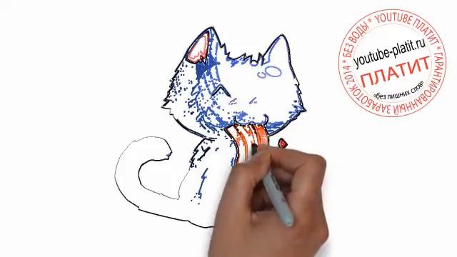 Нарисованные кошки аниме Как быстро и просто нарисовать карандашом лицо кошки за 23 секунды смотреть онлайн