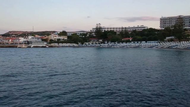 Родос, Eden Roc Resort Hotel, Бухта, Пляж, Вечер, Греция, май 2016 смотреть онлайн