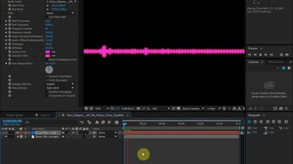 Урок: Как сделать эквалайзер в After Effect? Обзор параметров Audio Spectrum