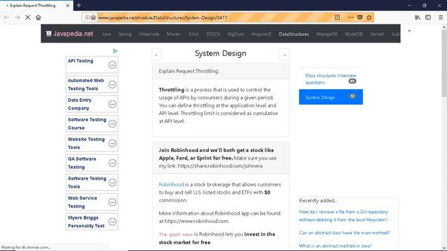 Explain Request Throttling.
| javapedia.net смотреть онлайн
