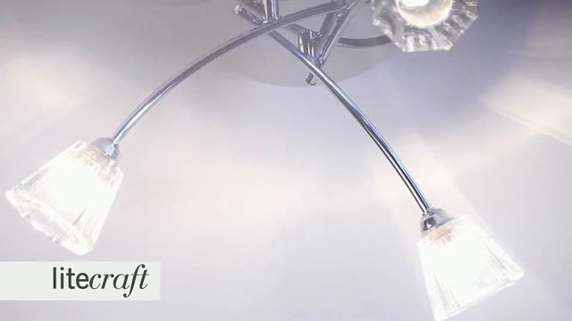 Alberta 3 Light Semi Flush Ceiling Light | Litecraft - Lighting Your Home