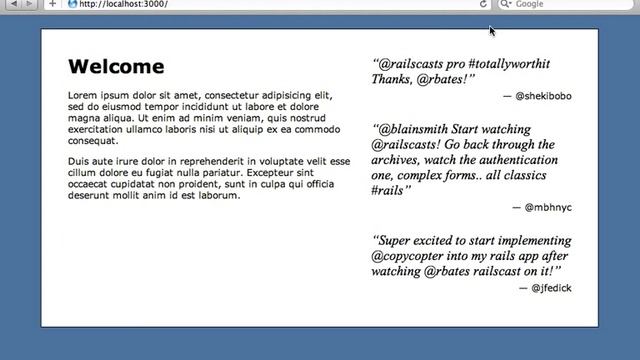 Ruby on Rails - Railscasts PRO #359 Twitter Integration (pro) смотреть онлайн