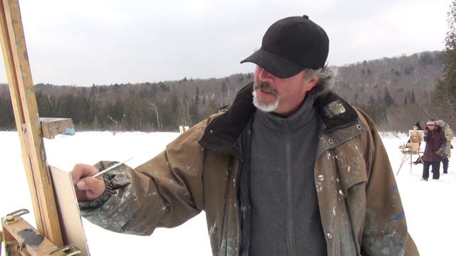 Peintre De Plein Air Sur Lac Tremblant Nord