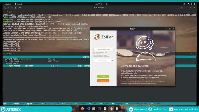 Asterisk-Docker Instalacion y primeros pasos смотреть онлайн
