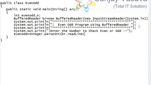 How to check Even Odd Number Program to get Input using BufferedReader class in Java смотреть онлайн