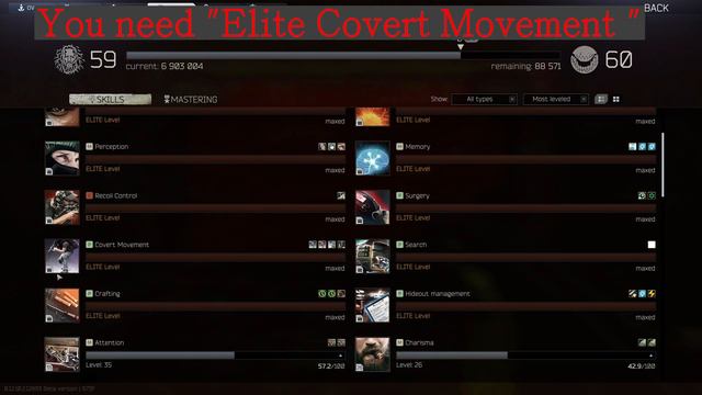 Highest speed but lowest sound. Covert Movement hidden skills ？Escape from Tarkov смотреть онлайн