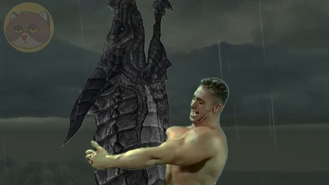 Billy Herrington Vs Dragon - Skyrim