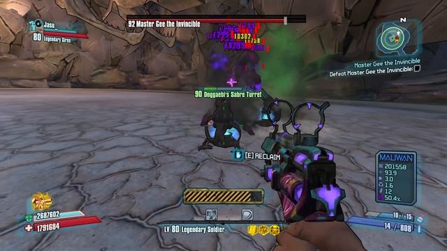 Co-op OP10 Axton & Maya Vs Master Gee The Invincible (9:51) - Borderlands 2