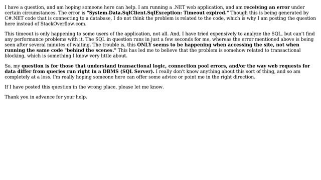 How to Troubleshoot Timeout on Web Requests, Connection Pool Errors, Data Locking, etc? смотреть онлайн