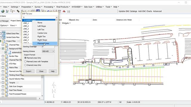 HYPACK - Shell: Export 2D DXF to LNW смотреть онлайн