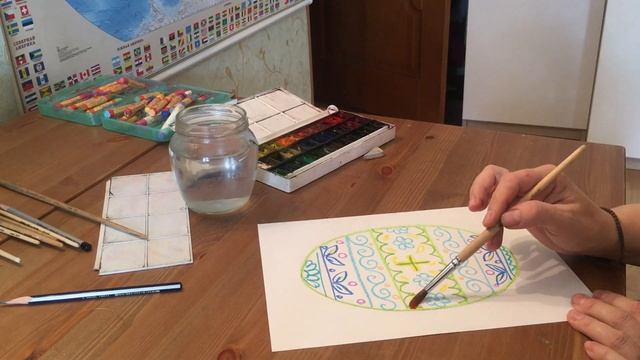 пасхальное яичко масляной пастелью и акварелью группы нач худ образования 2 смотреть онлайн